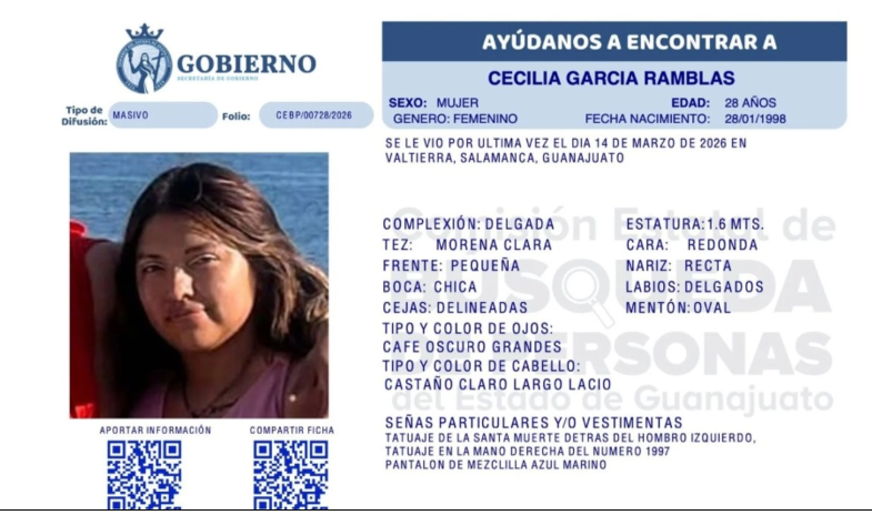Localizan cuerpo de la activista Cecilia García Ramblas en Guanajuato