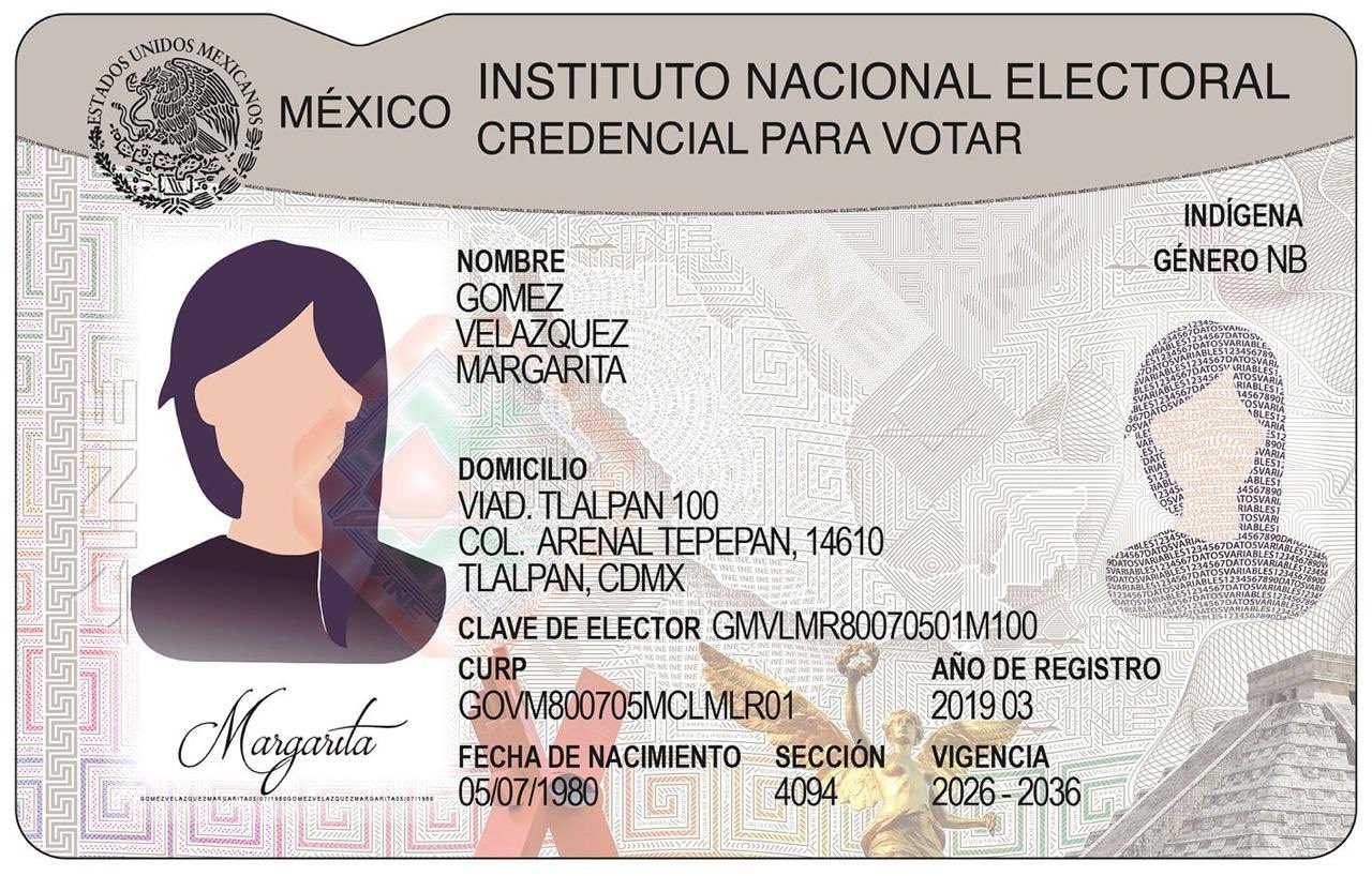 INE lanza nueva credencial para votar con identidad de género y autoadscripción indígena
