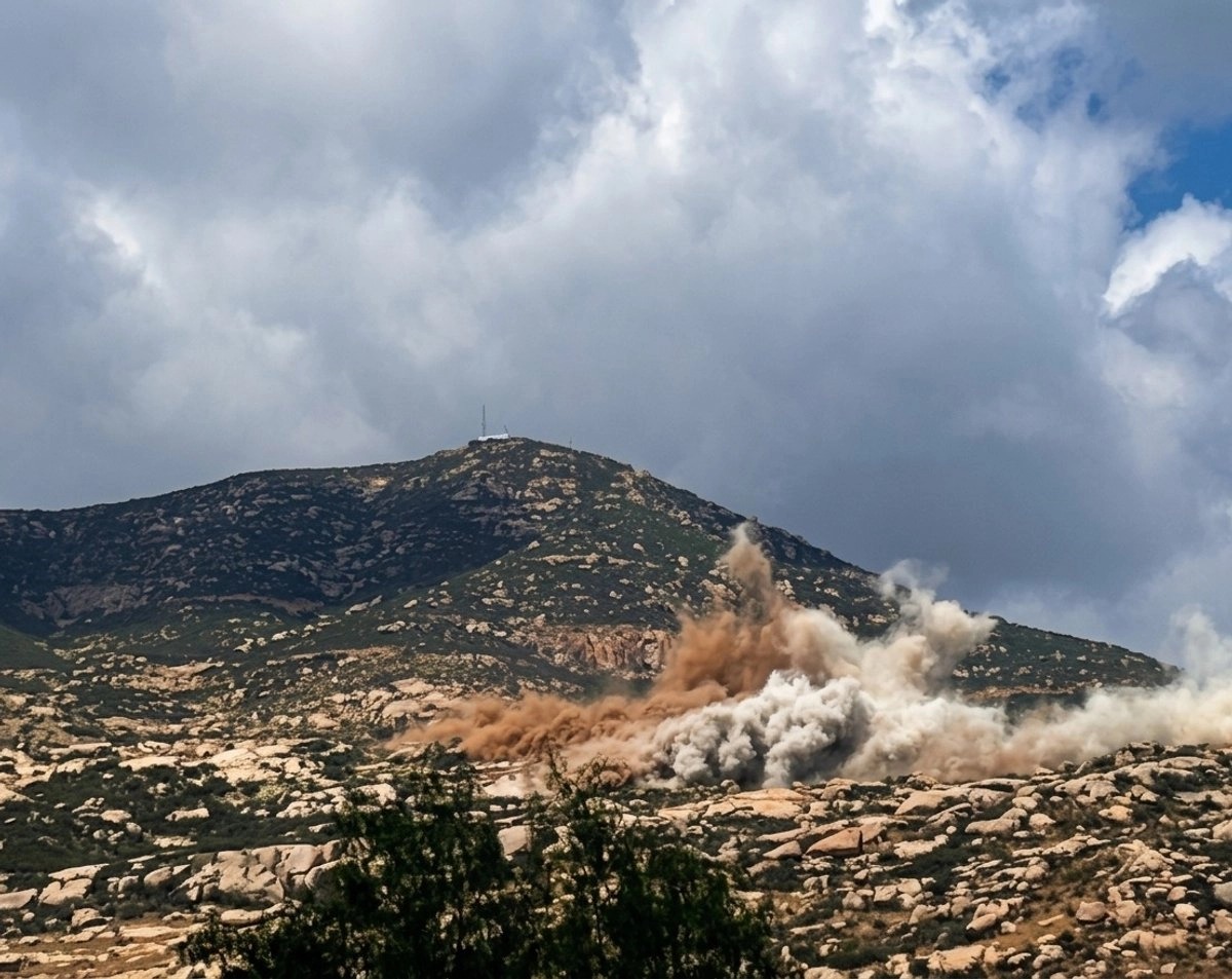 Obras del muro de EU alteran cerro sagrado de Cuchumá en Tecate, Baja California