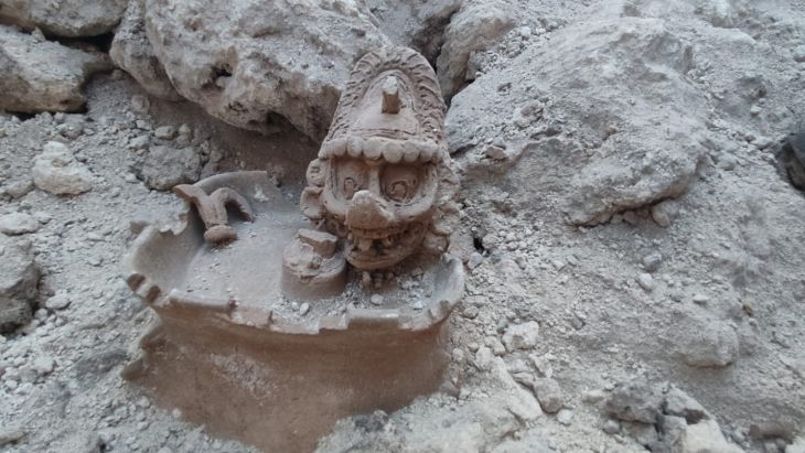 Hallan figurilla del dios K’awiil en obras del Tren Maya, la primera en México