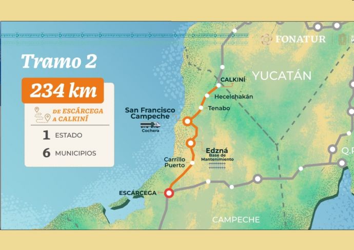 Ya están concluidos 94 km de los 234 del Tramo 2 del Tren Maya: Fonatur
