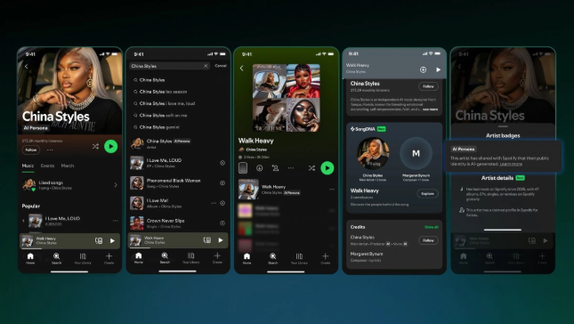Spotify etiquetará a artistas creados con IA