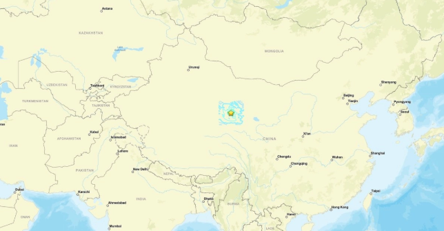 Sismo de magnitud 5.9 estremece la provincia central de Qinghai, en China