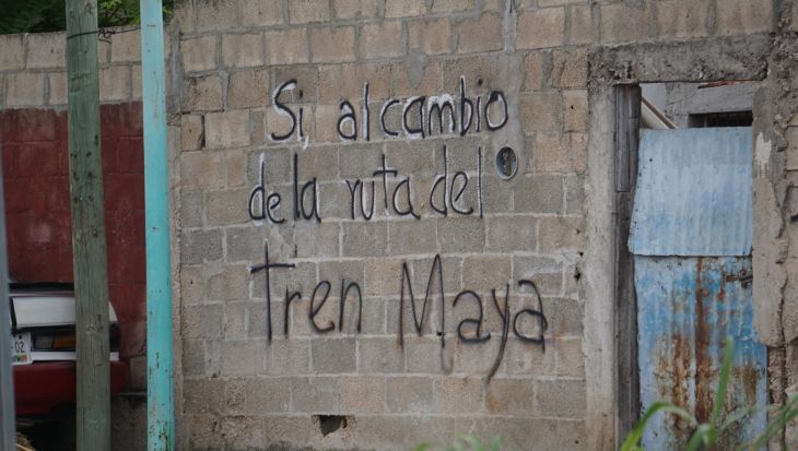 Un respiro el anuncio de cambio de ruta del Tren Maya: Colectivo Tres Barrios