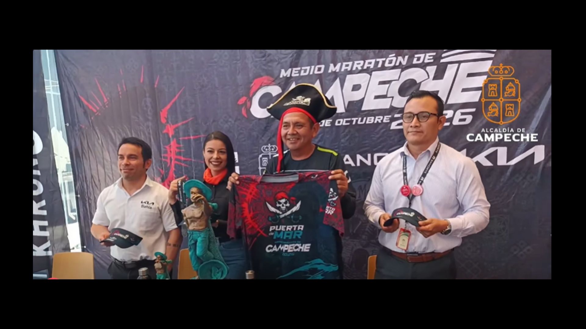 Alcaldía de la capital y KIA Motors presentan Medio Maratón 'Campeche, Puerta de Mar' 
