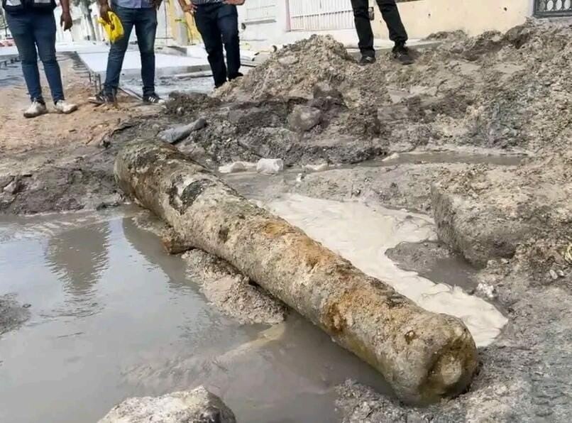 Encuentran cañón del siglo XVI en la colonia Guanal de Carmen