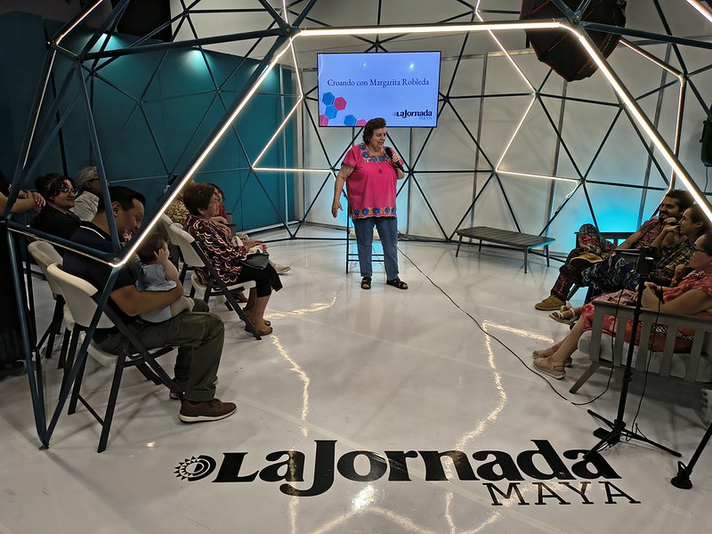 Margarita Robleda clausura 'croando' las actividades de 'La Cúpula' en la Filey 2026