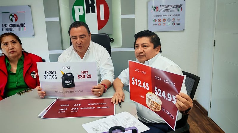 PRI Campeche critica al gobierno actual por el encarecimiento de la canasta básica