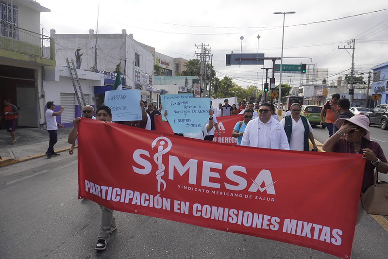 Trabajadores del IMSS en Campeche realizan consulta convocada por el SNTSS