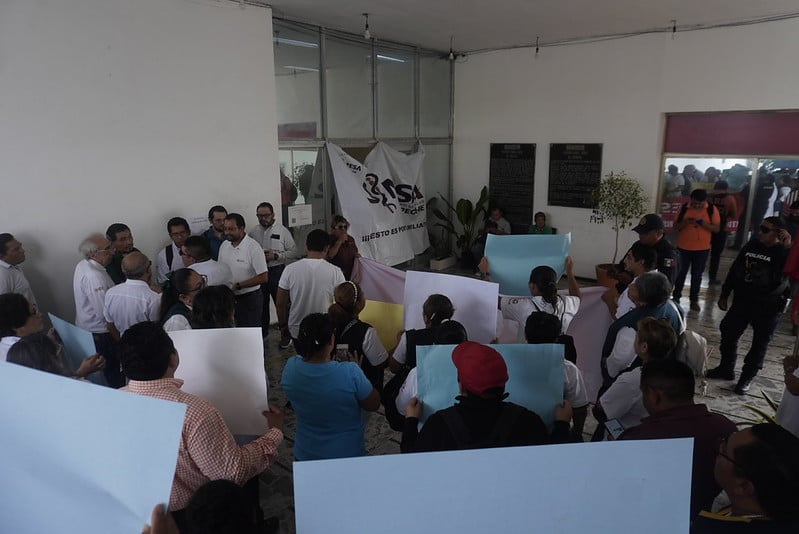 Trabajadores del IMSS en Campeche denuncian la situación administrativa de la institución