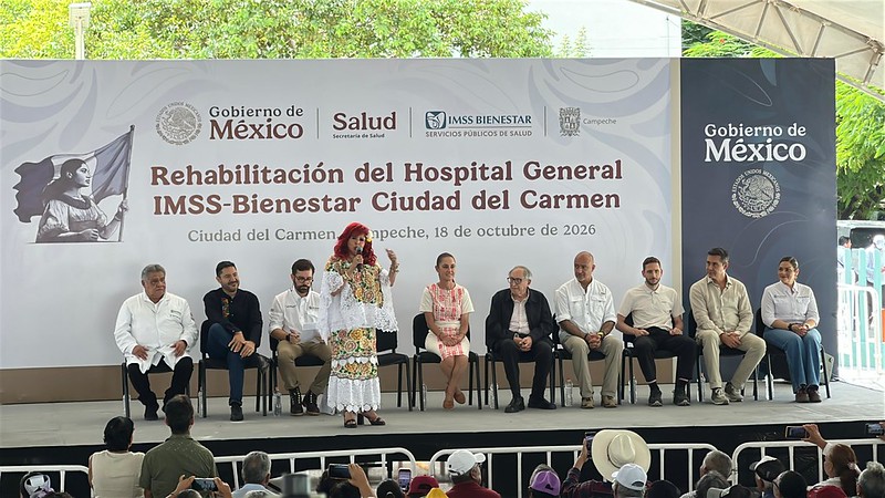 Sheinbaum inaugura la remodelación del Hospital General del IMSS Bienestar en Ciudad del Carmen
