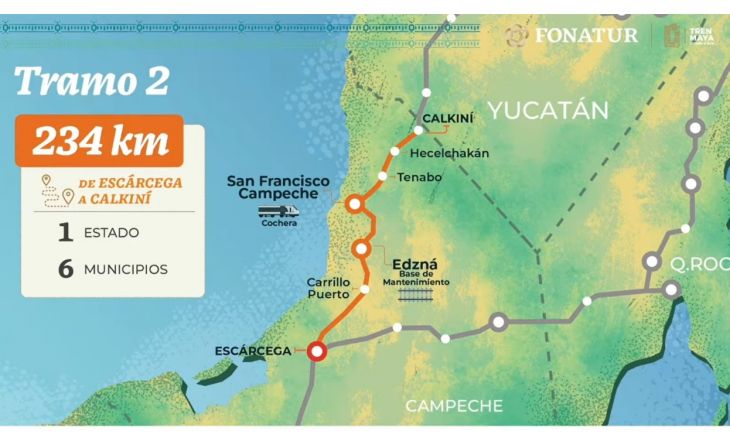 De Escárcega a Calkiní, terminada la vía del Tramo 2 del Tren Maya