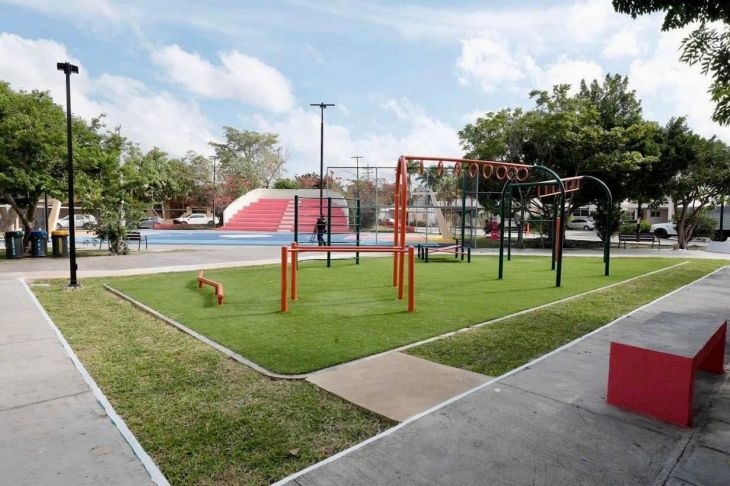 Así luce el parque Las Flores, en fraccionamiento Jardines de Mérida