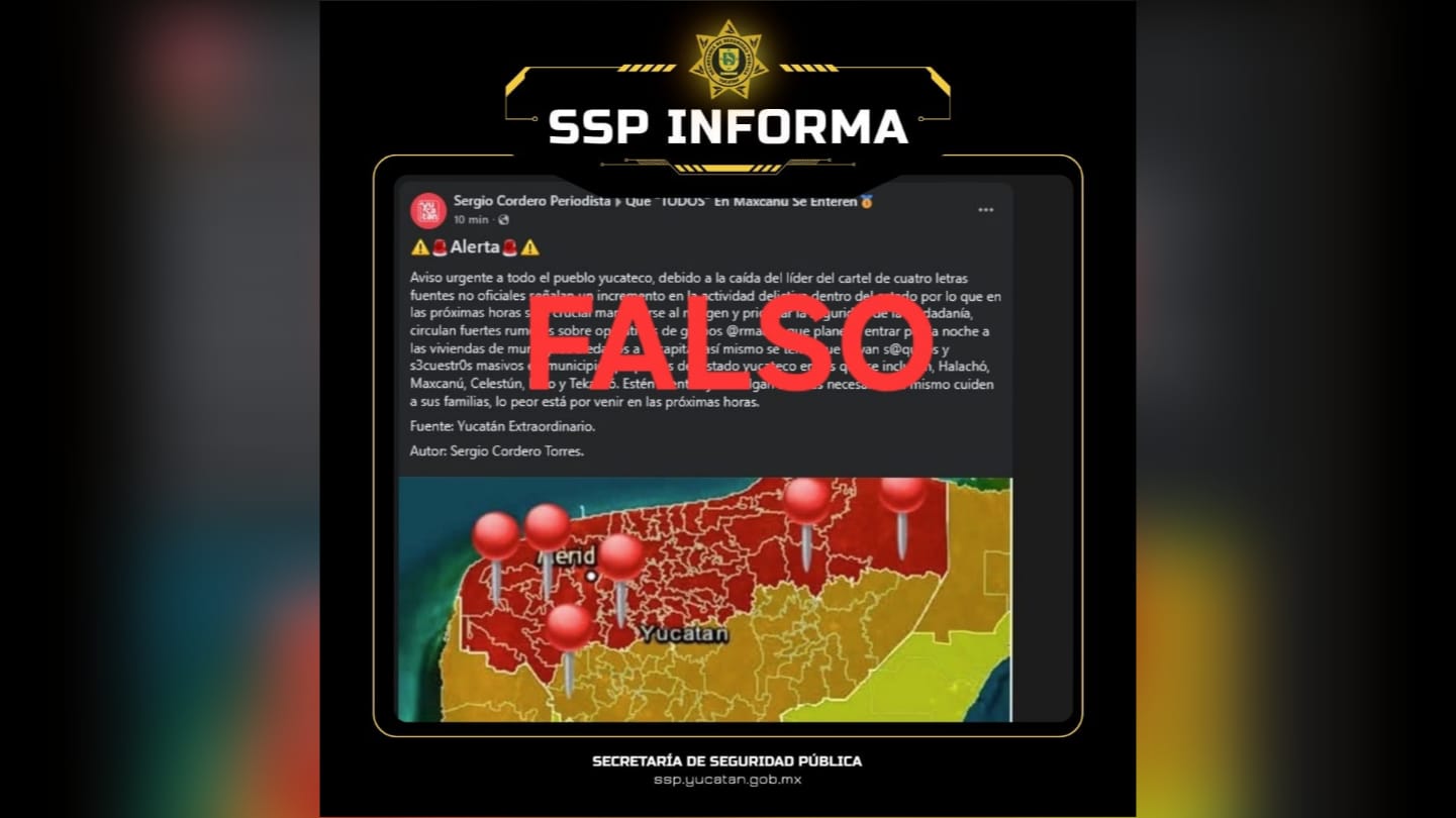Muerte de “El Mencho” desata noticias falsas en Yucatán, te decimos cuáles son