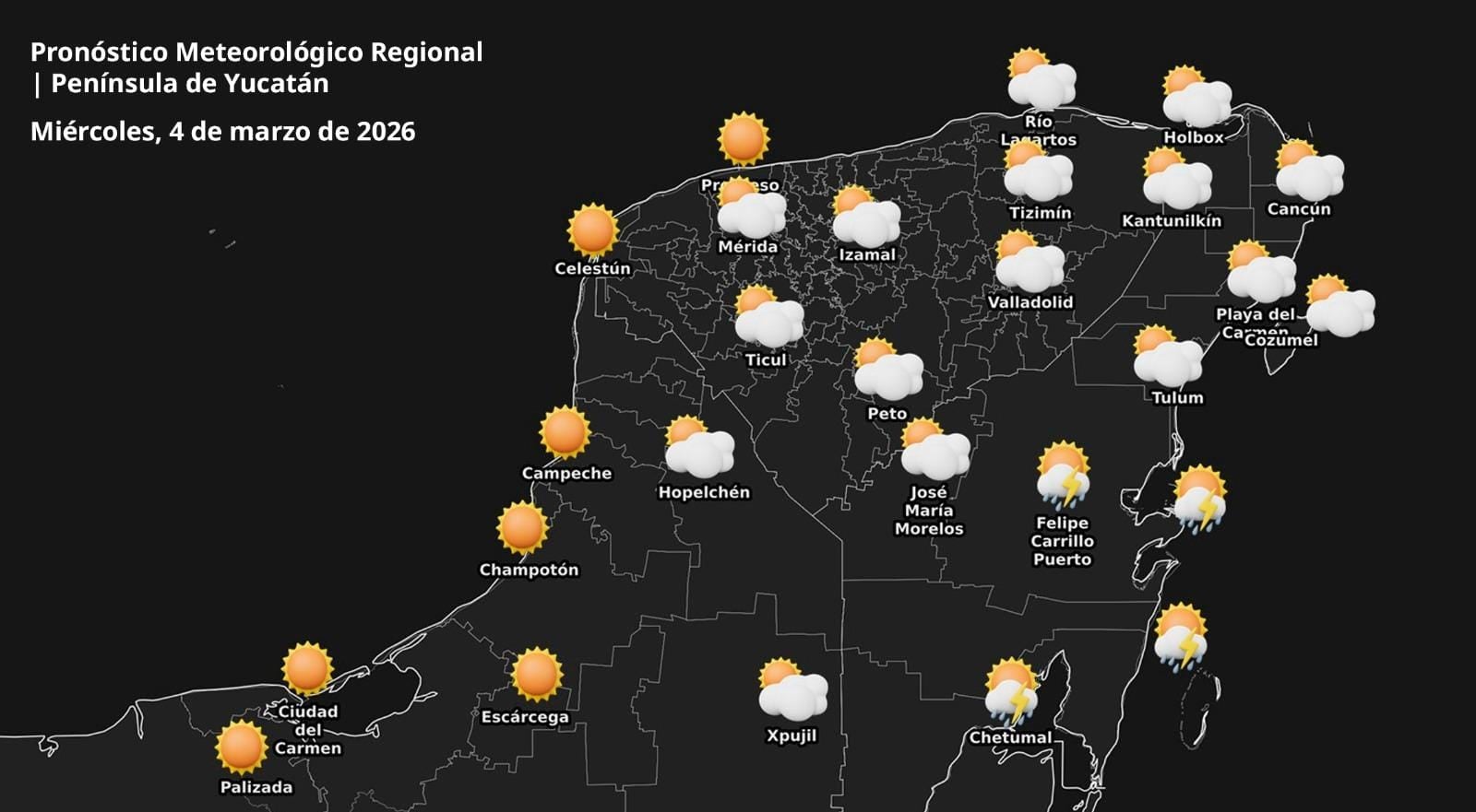 Pronóstico del tiempo: Así será el clima en Yucatán este miércoles 4 de marzo