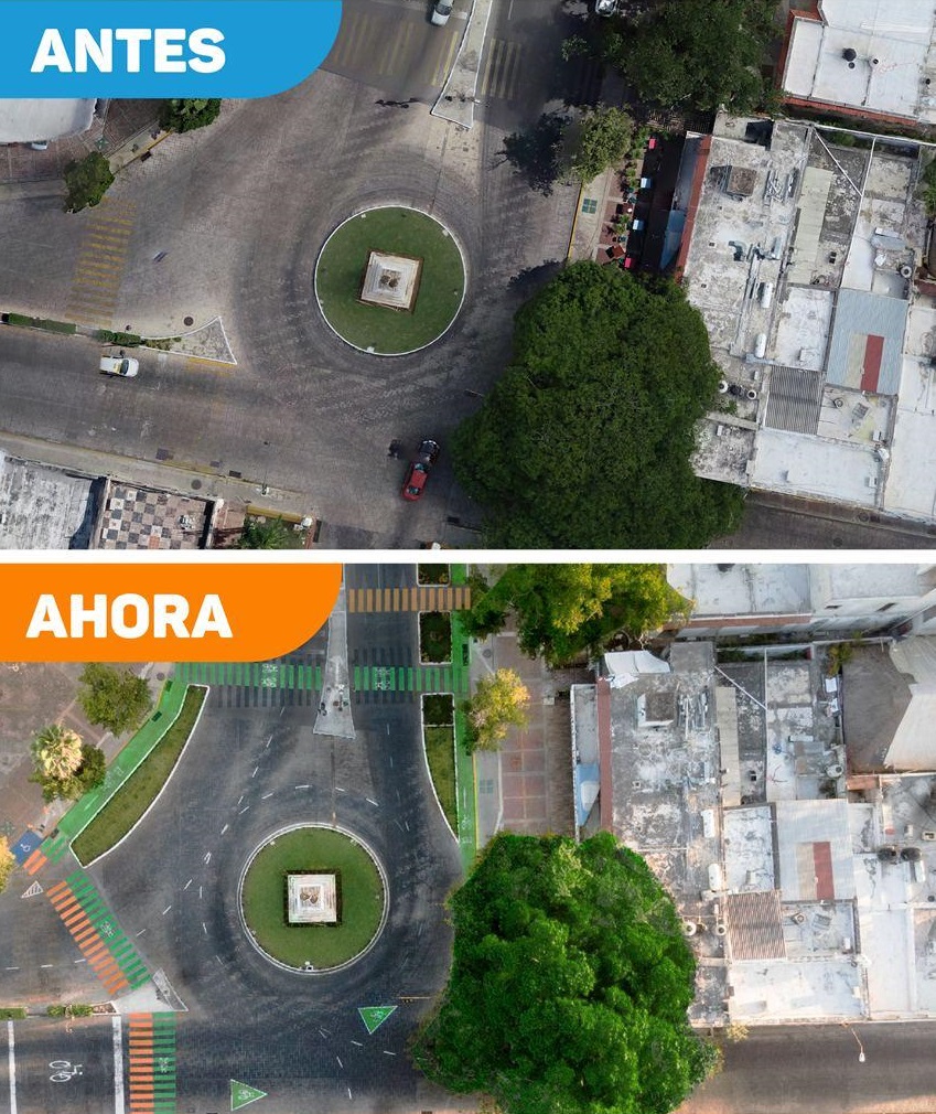 Glorietas en Paseo de Montejo cuentan con nuevo diseño vial