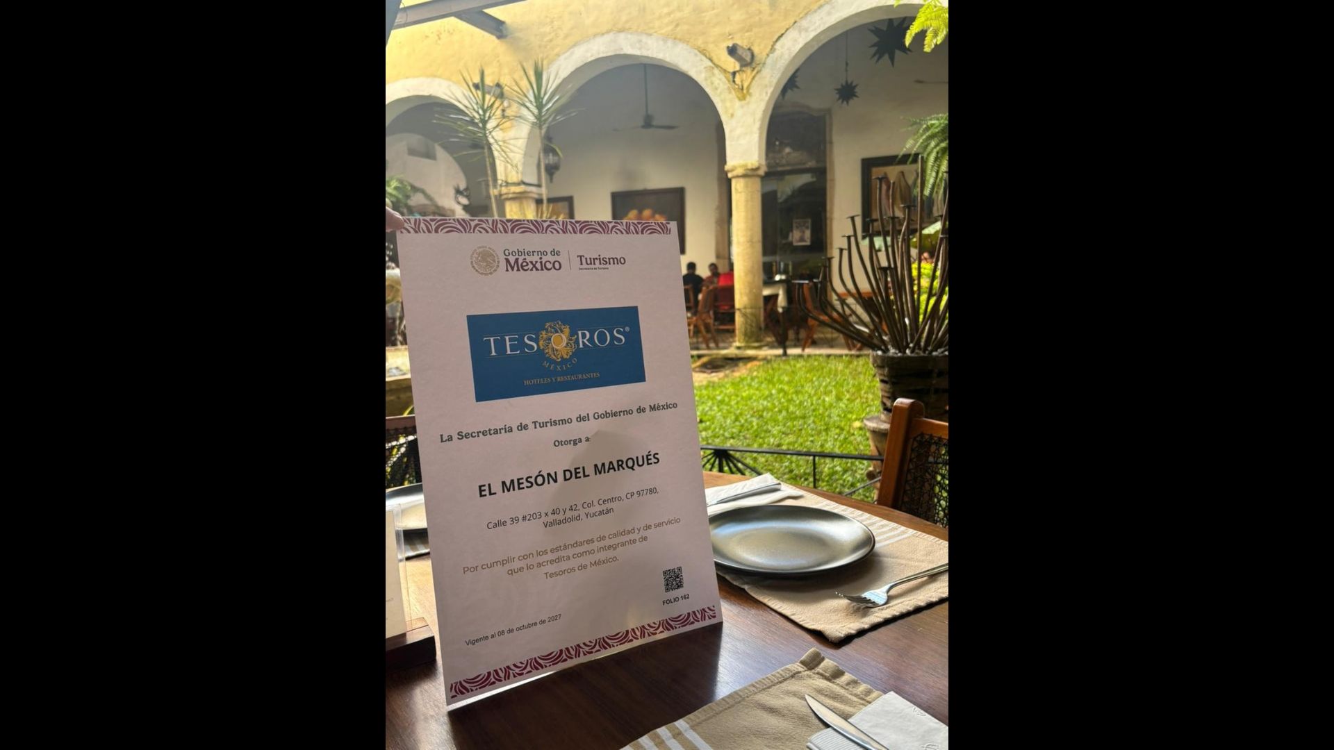 Secretaría de Turismo distingue al Hotel Mesón del Marqués como parte de la lista de Tesoros de México 2025