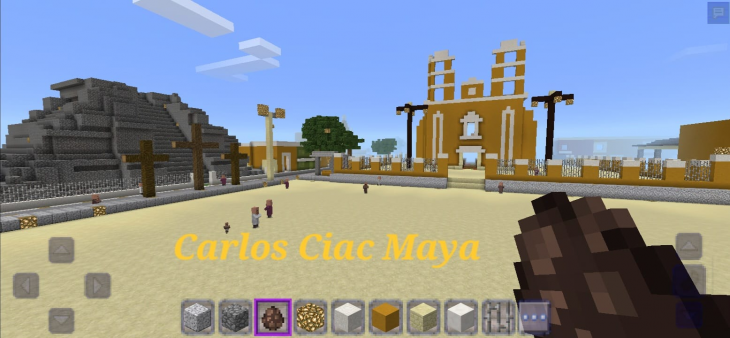 El centro de Acanceh recreado en Minecraft por un artista maya