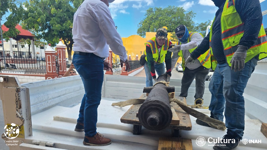 Ciudad del Carmen: Cañón histórico vuelve al Guanal y revive el pasado pirata de la Isla