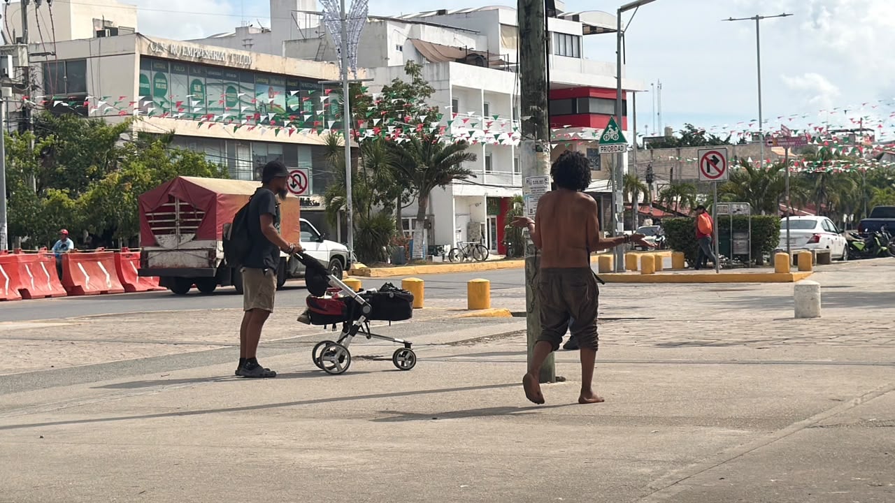 Preocupación entre comerciantes por presencia de personas en situación de calle en Tulum