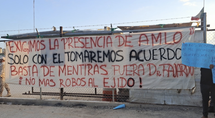 Ejidatarios de Chunyaxché bloquean obras del tramo 6 del Tren Maya