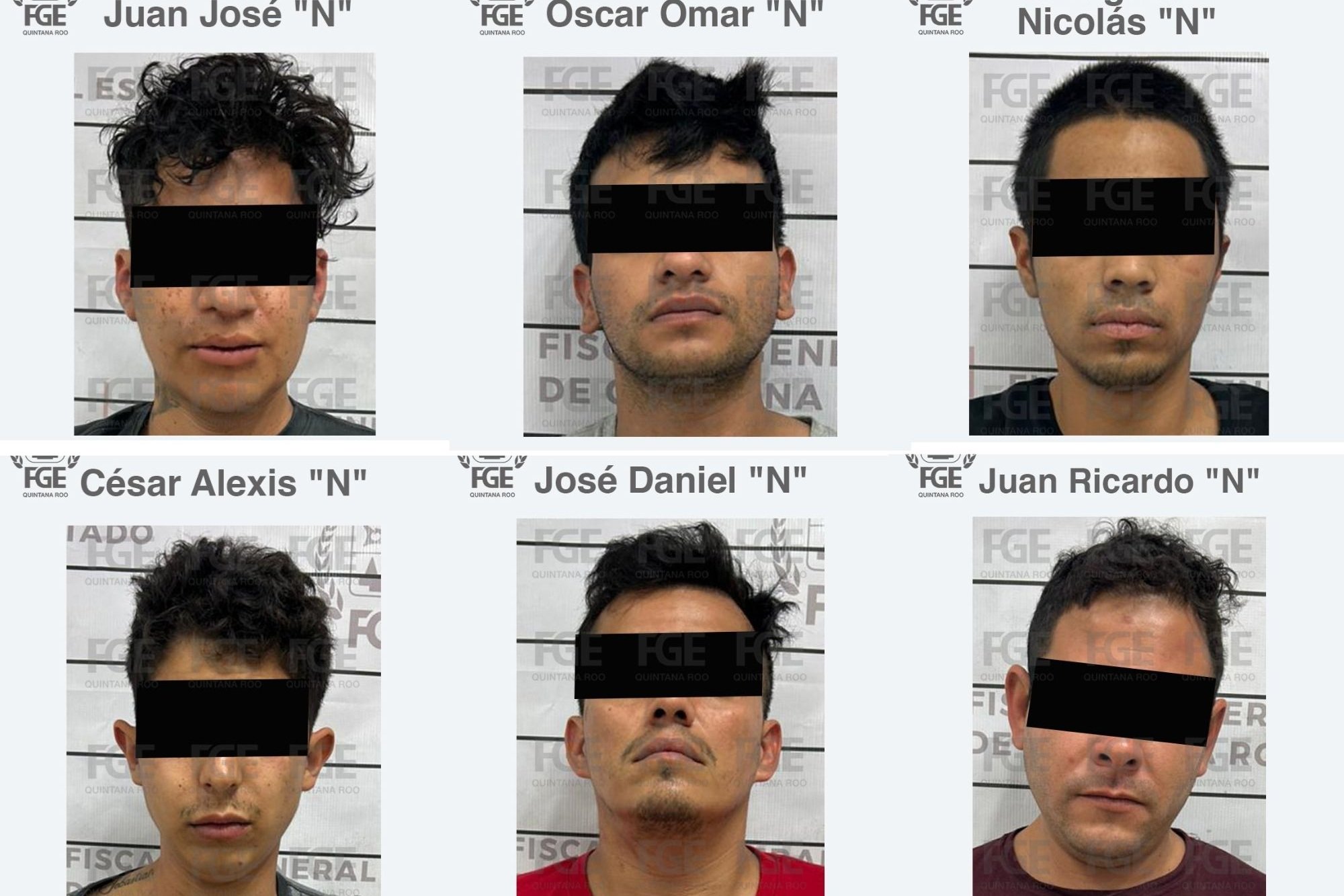 Captura FGE Quintana Roo a siete personas por el homicidio de un Policía Ministerial