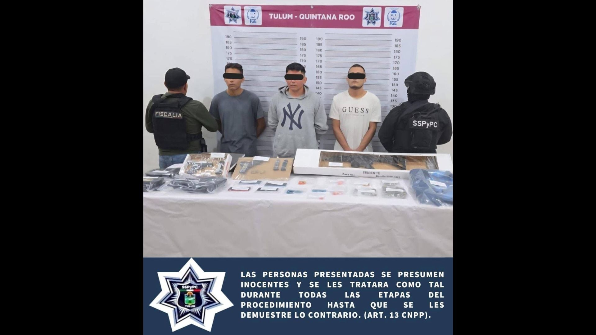 Incrementa el número de aseguramientos de drogas y armas en Tulum