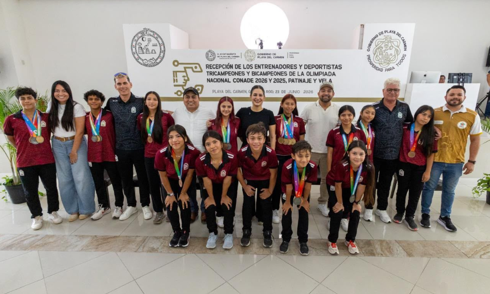 Estefanía Mercado recibe a medallistas playenses de la Olimpiada Nacional Conade 2026