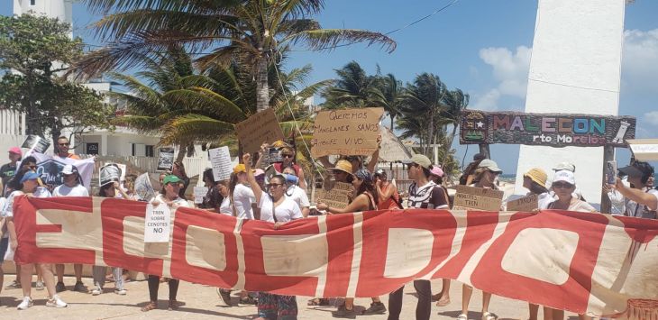 Ambientalistas exigen proteger el arrecife de Puerto Morelos; condenan traslado de balasto para el Tren Maya