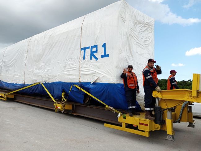Ya está en Cancún el segundo convoy del Tren Maya