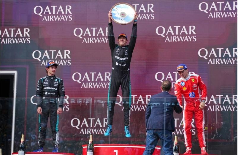 Russell conquista el GP de Australia; Checo Pérez, 16