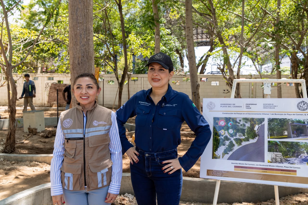 Estefanía Mercado lanza el programa ''Parquemanía'', para la rehabilitación de 179 parques de Playa del Carmen