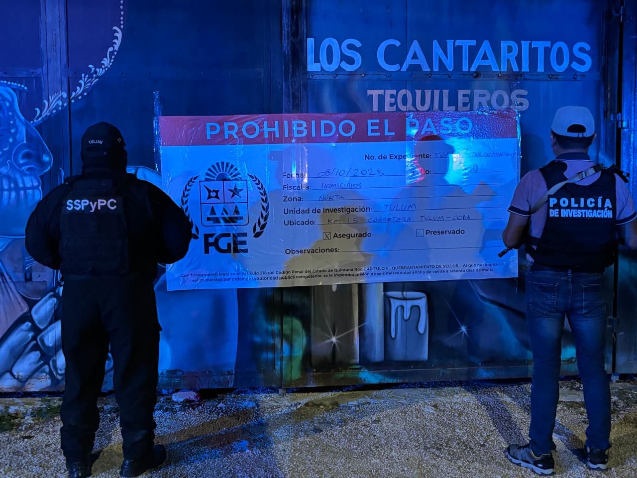 Catean en Tulum bar relacionado en crimen de una mujer 