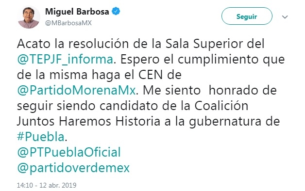 La Jornada Maya | Nacional | La Jornada Maya | Miguel Barbosa, el candidato  de Morena para la gubernatura de Puebla