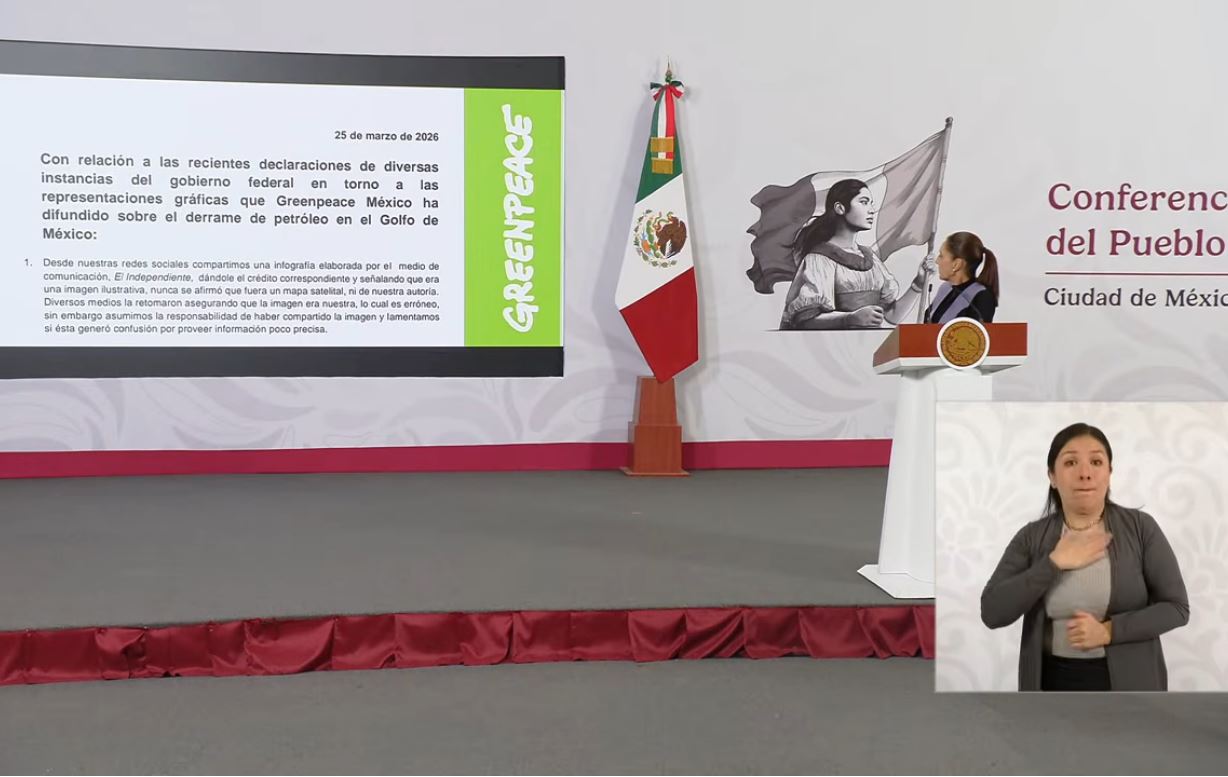 Sheinbaum reporta nuevas manchas de crudo y defiende actuación tras derrame en el Golfo