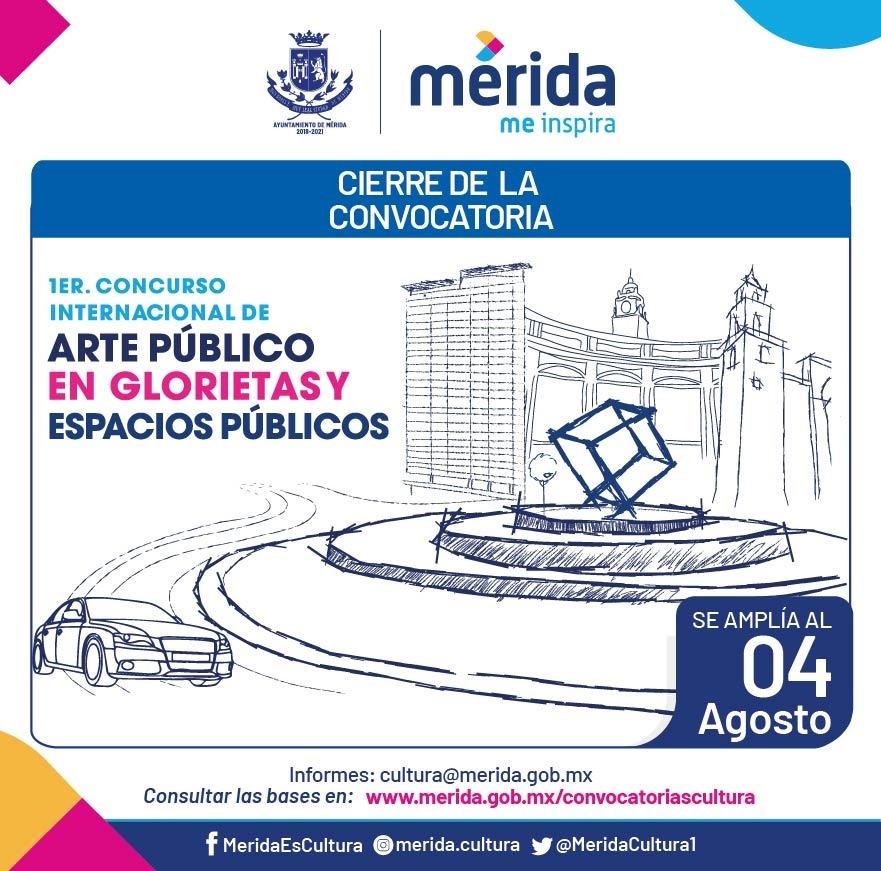 Amplían plazo para recibir propuestas en concurso de glorietas en Mérida