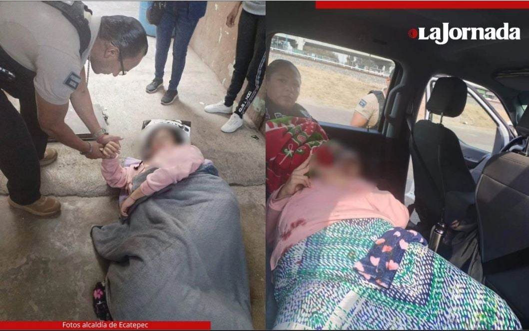 Mujer tiene parto repentino en patio de su casa en Ecatepec