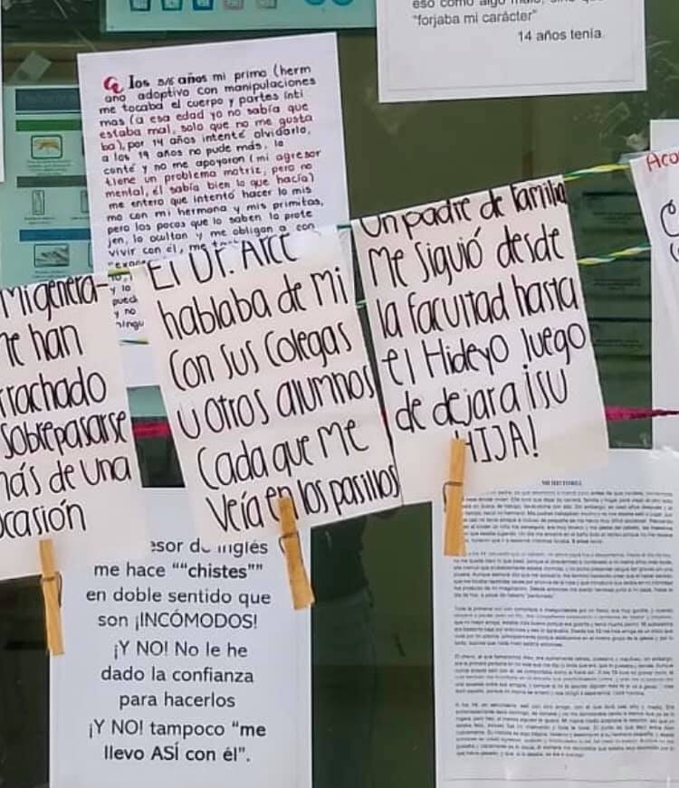 UADY toma acciones y documenta denuncias de alumnas en tendederos