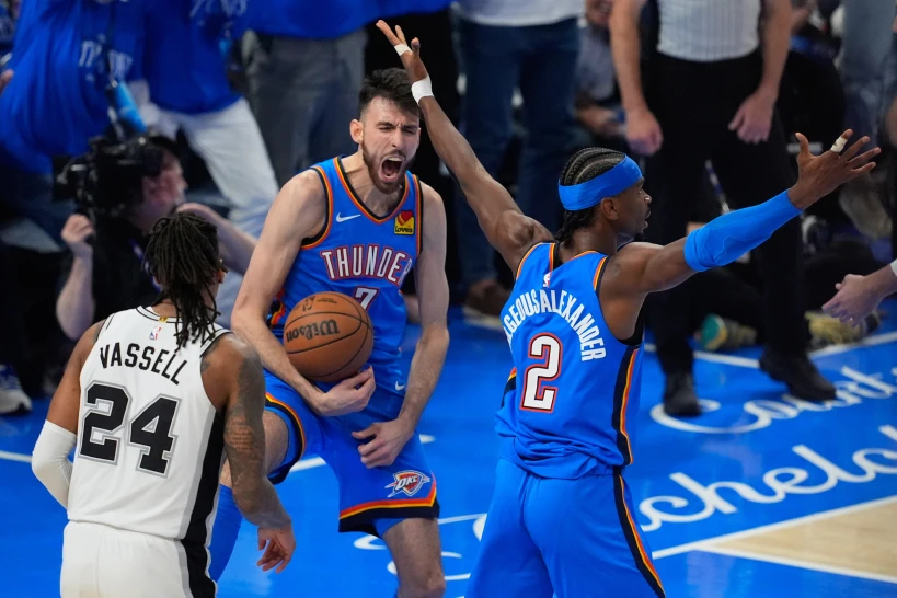 Gilgeous-Alexander anota 30 puntos y el Trueno supera a los Spurs, 122-113, para empatar la final del Oeste