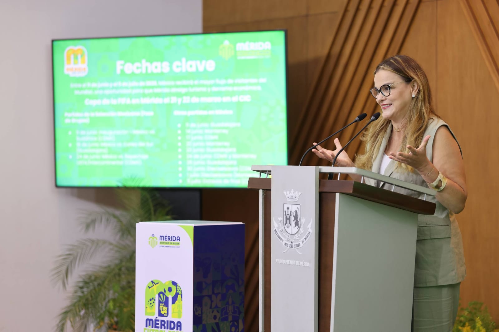 Ayuntamiento de Mérida presenta su agenda para atraer visitantes durante el Mundial de Fútbol 2026