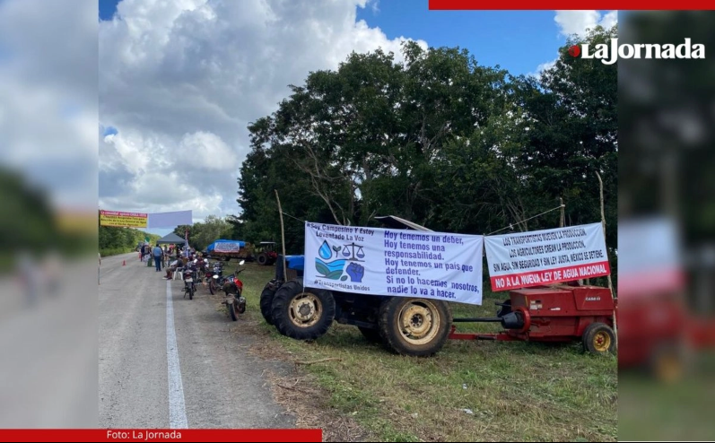 Campesinos y ganaderos de Bacalar protestan por afectaciones de Ley de Aguas