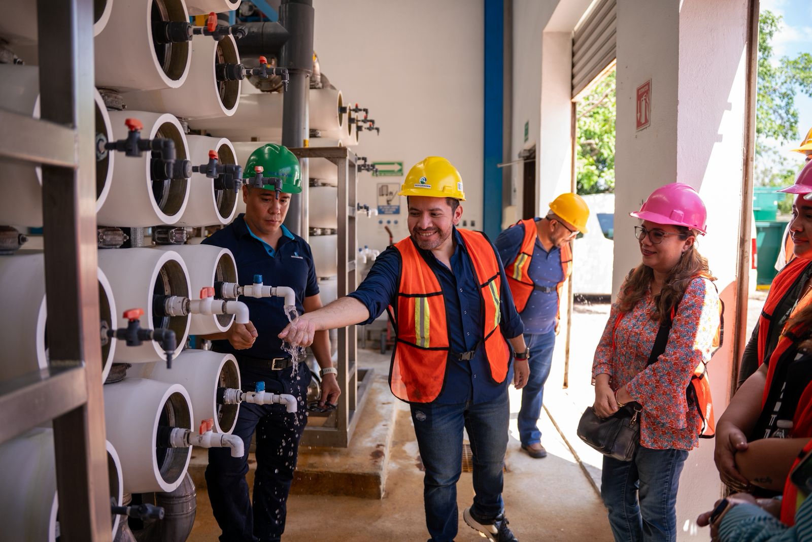 Aguakan abre sus puertas a Canacintra Playa del Carmen en planta de ósmosis inversa en Puerto Aventuras