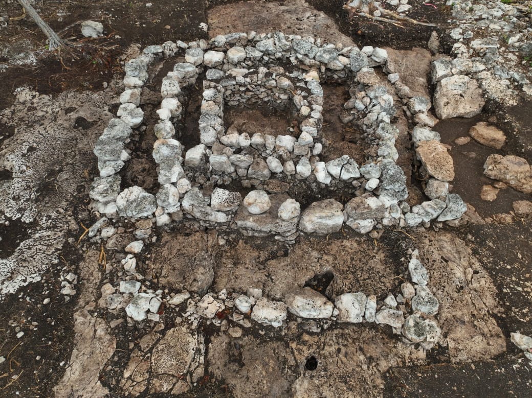 Hallan posible altar maya en obras del Tren Maya de Carga en Yucatán: Fotos