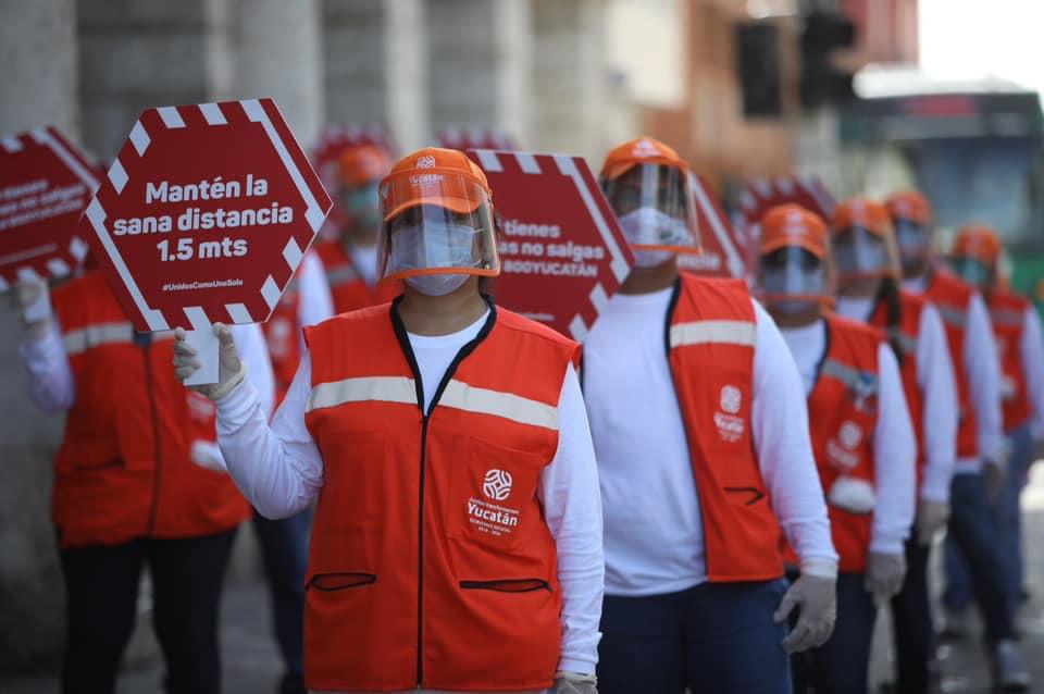 'Amigos de la Salud' recorren Mérida para promover las medidas de higiene