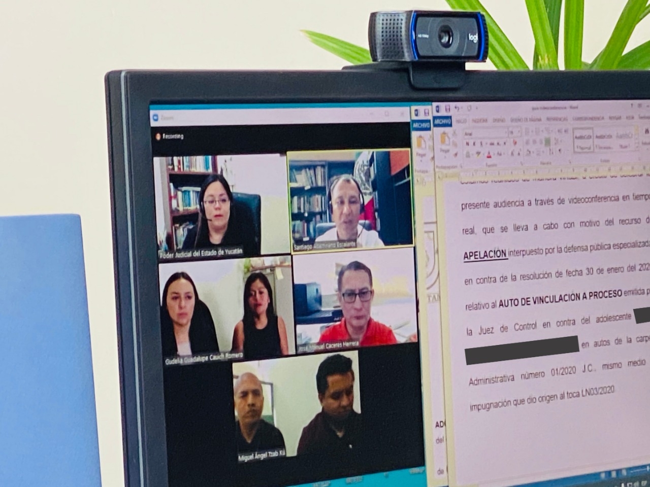 Realizan primera audiencia judicial a distancia en Yucatán ante brote de COVID-19