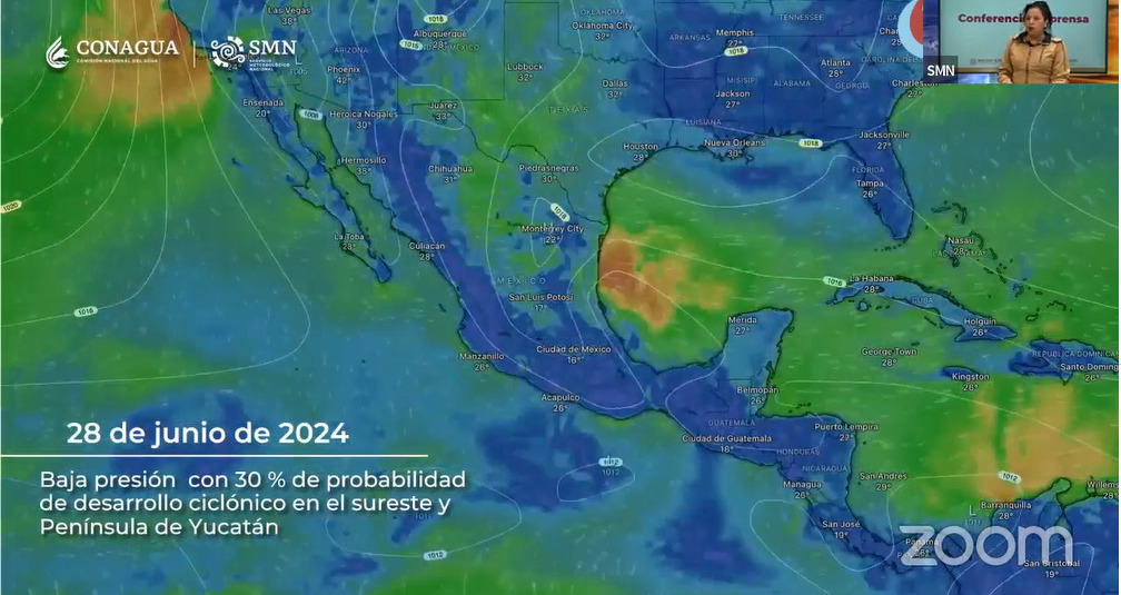 Baja presión que viene a la península de Yucatán no será ciclón: Conagua 