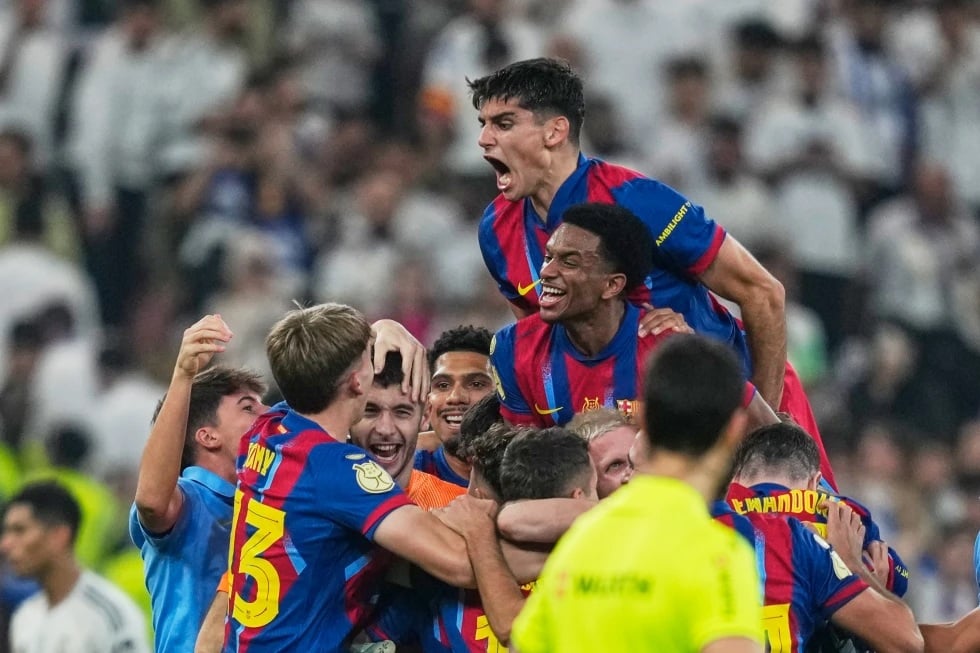 Barcelona conquista la Supercopa de España al vencer nuevamente al Real Madrid