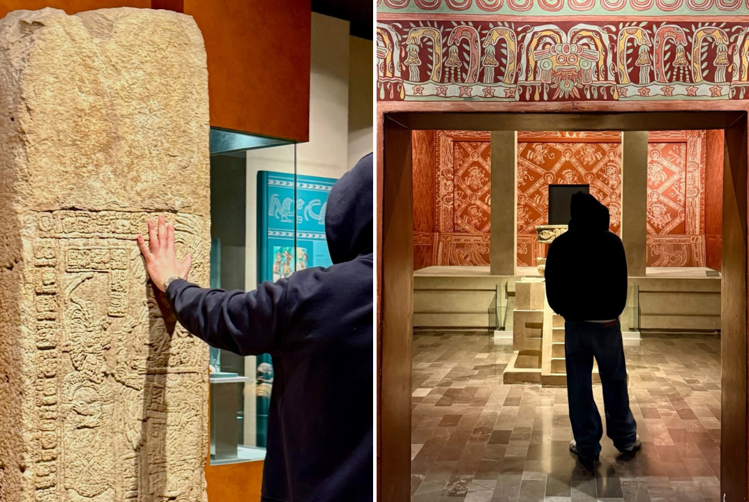 Bad Bunny visita museo en México y rompe la regla al tocar una pieza arqueológica: Esto dijo el INAH