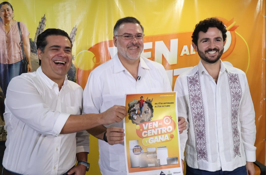 Presentan segunda edición del año de 'Ven al Centro, y Gana' en Mérida