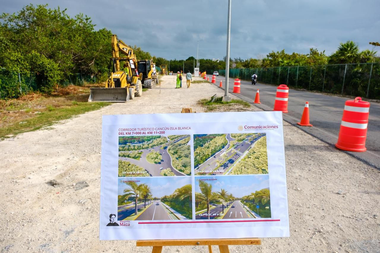 Inicia construcción de la carretera a Isla Blanca, en la zona continental de Isla Mujeres